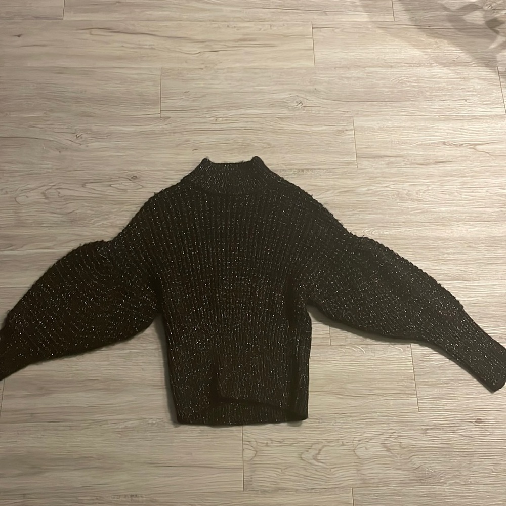 Express black sweater with gold - small